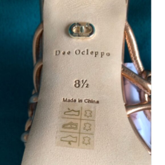NIB Dee Ocleppo Leather Metallic Copper Caged Mule Sandals Belize 8.5 MSRP $375 - Picture 16 of 16